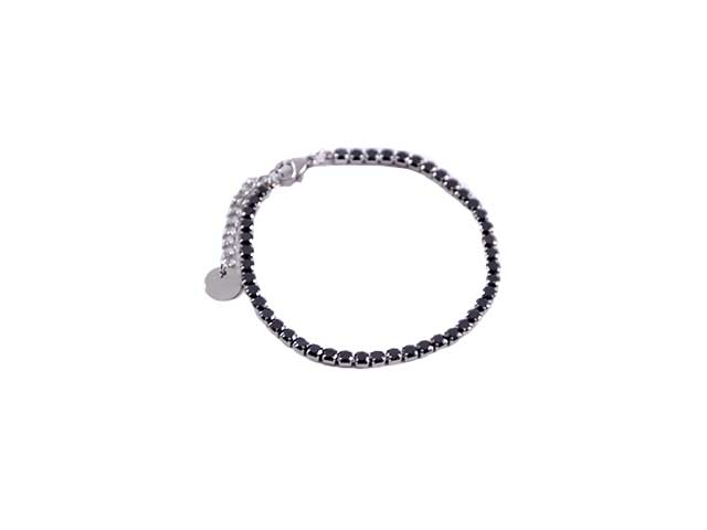 Bracciale tennis nero