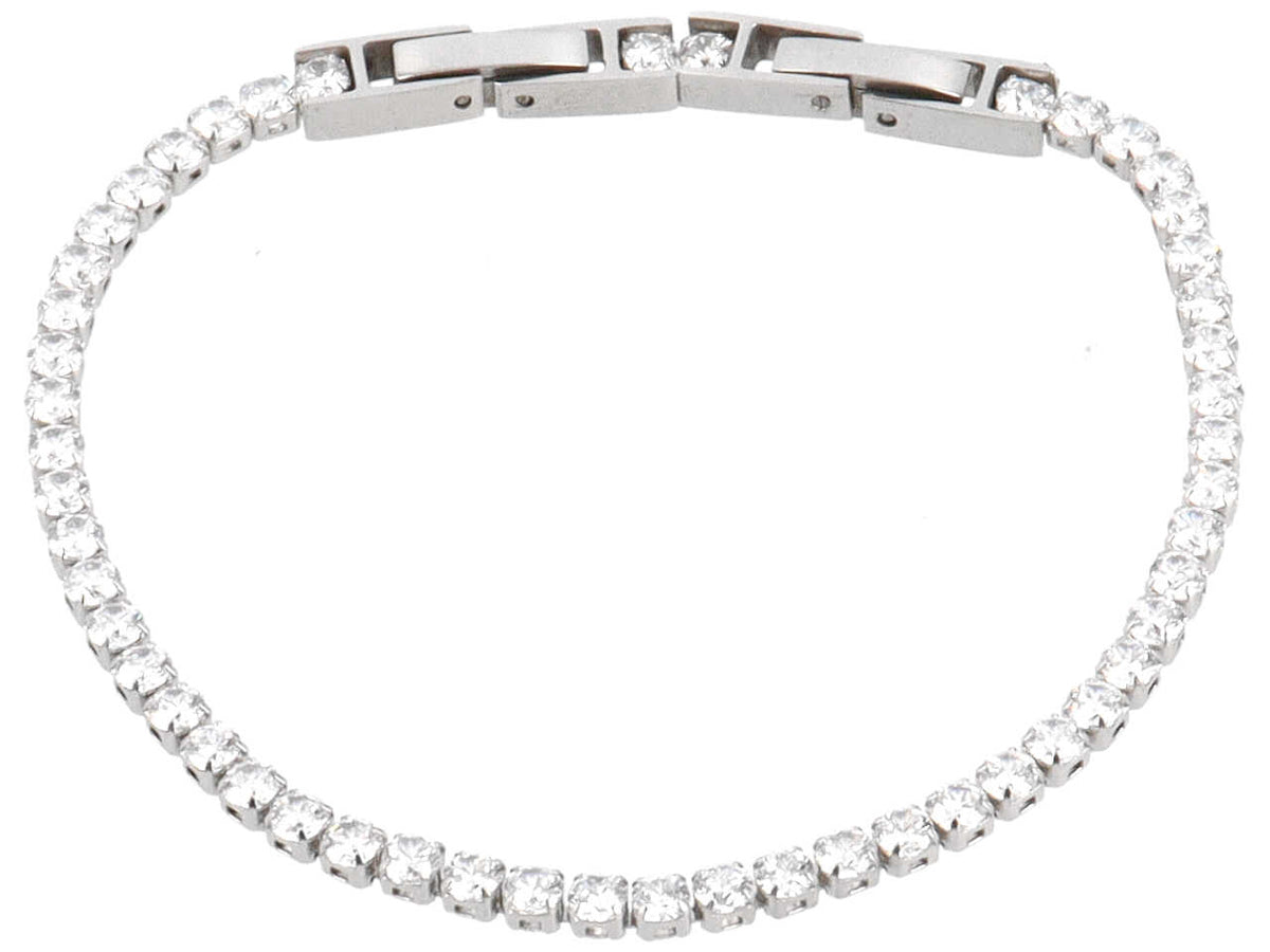 Bracciale tennis doppia chiusura crystal