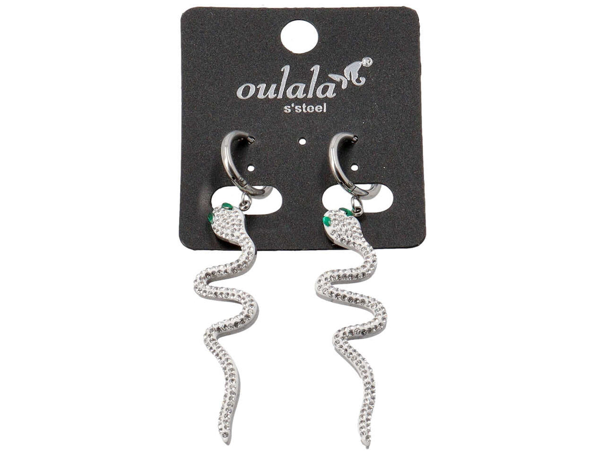 Cerchietto con serpente lungo strass