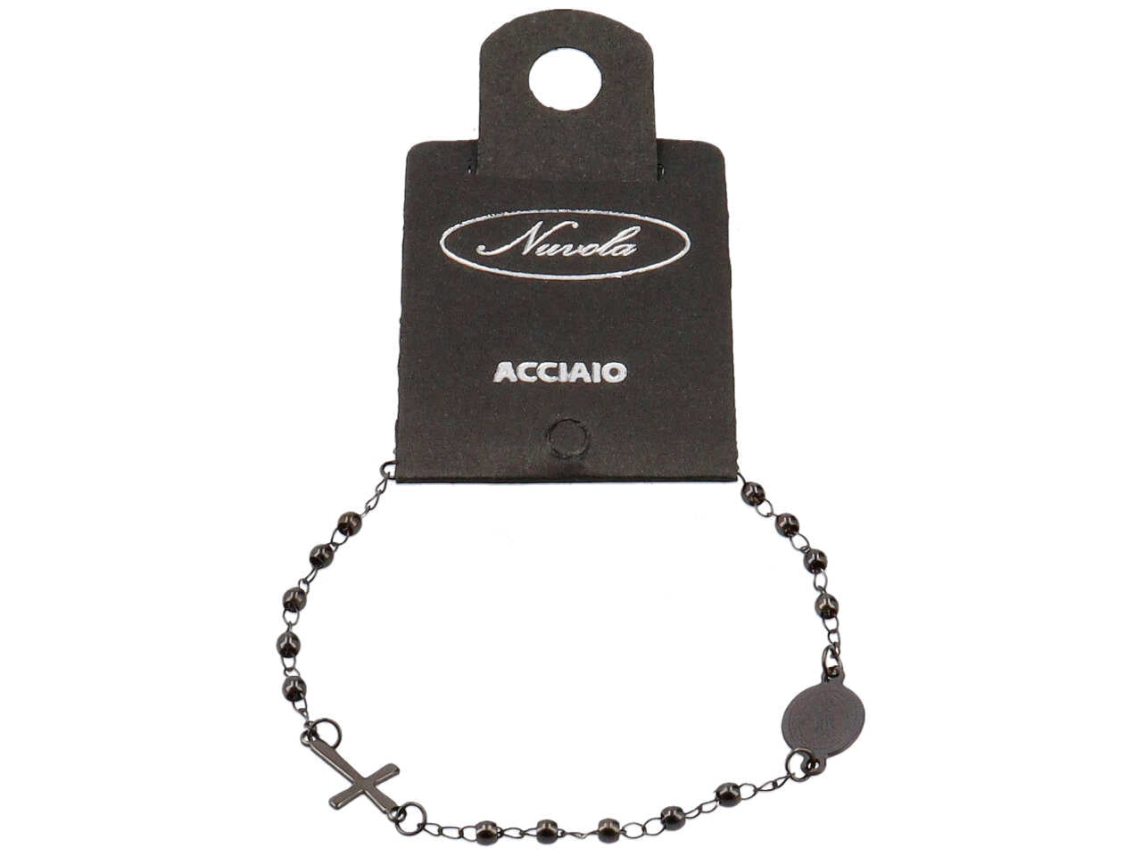 Bracciale rosario chiuso total black