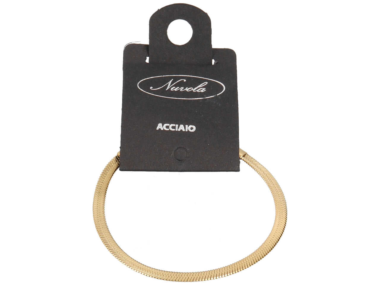 Bracciale piattina in acciaio seconda misura oro