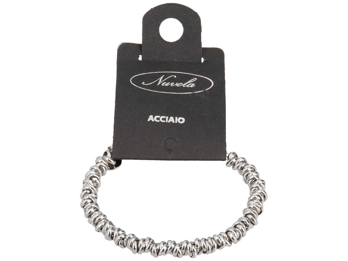 Bracciale in acciaio con rondelle seconda misura