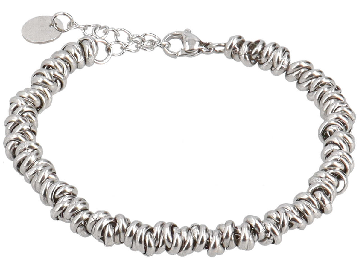 Bracciale in acciaio con rondelle seconda misura