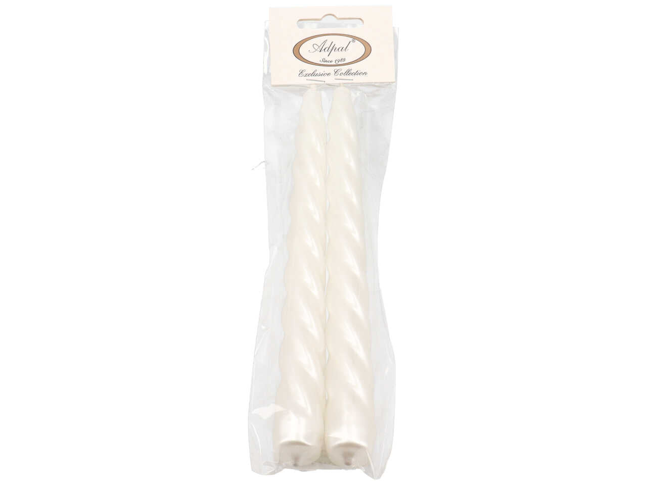 Candela torciglione 230/22 2pz metallica perla