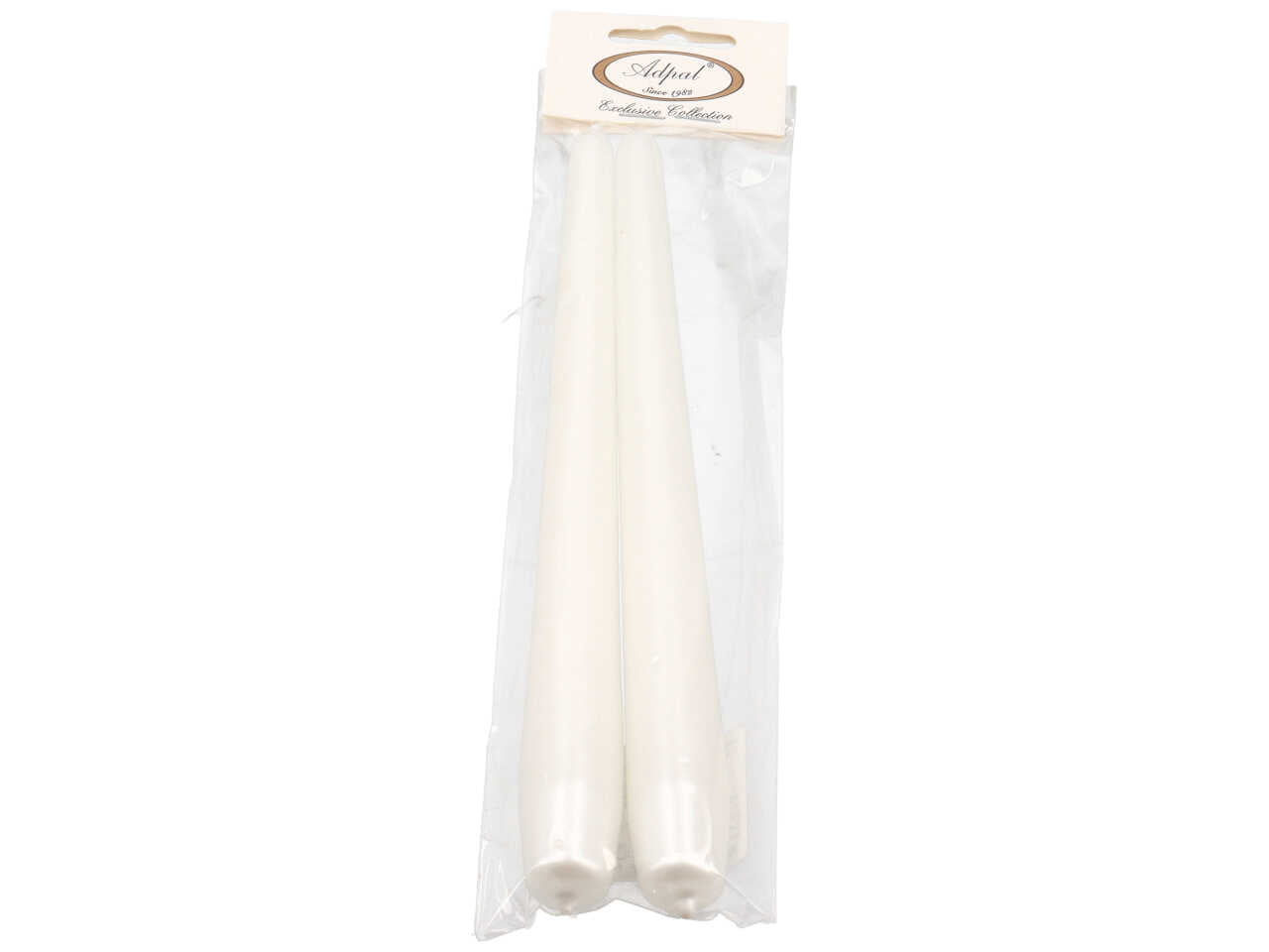 Candela conica 240/22 2pz metallica perla