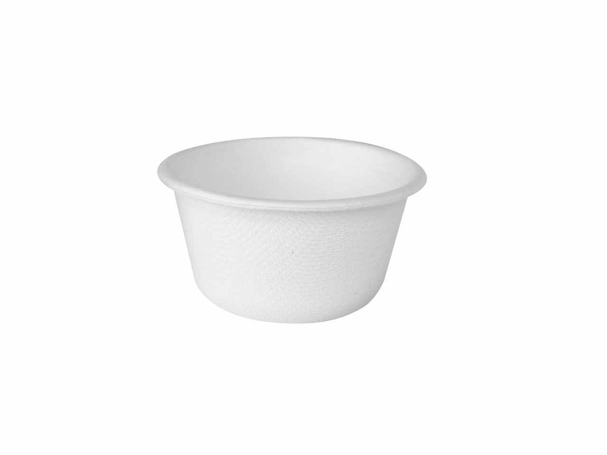 Coppette porta salse in fibra di canna da zucchero 60ml - la confezione contiene 100 pezzi