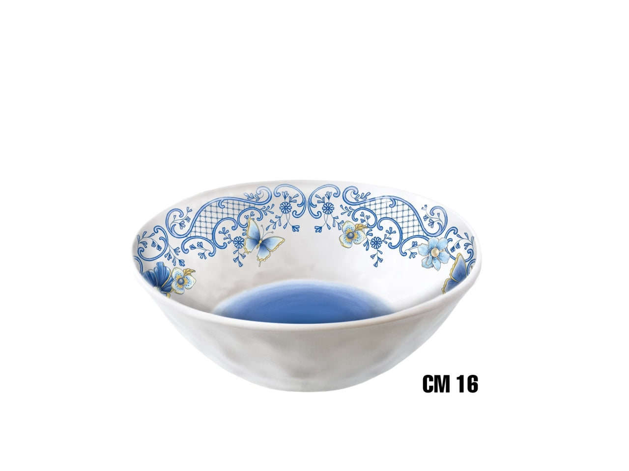 Insalatiera fonda 16,5 h 6,5 in melanina decoro blu