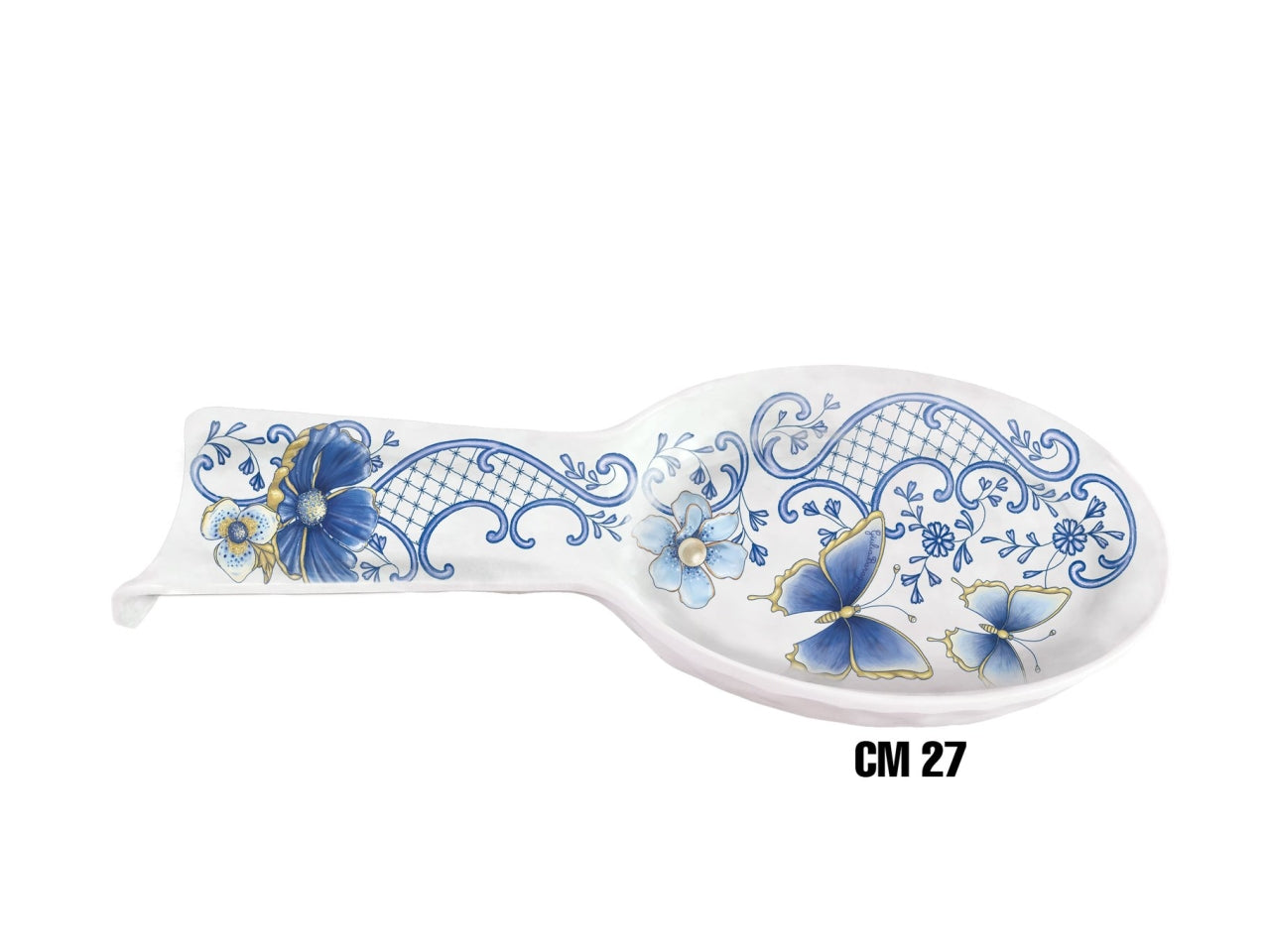 Posamestolo in melanina cm 27 pesante decoro blu