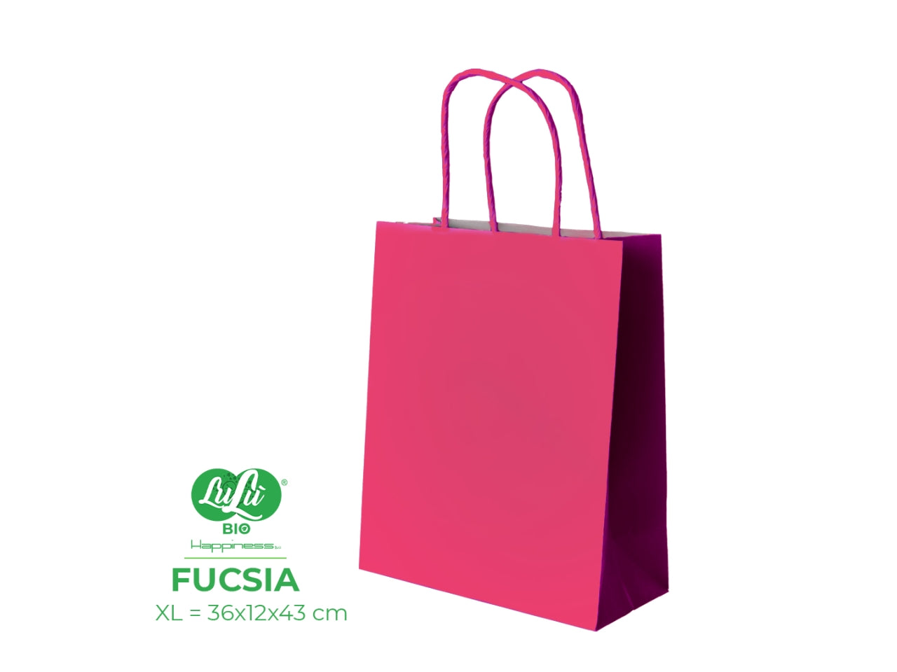 Busta di carta fucsia 45x16x49 cm