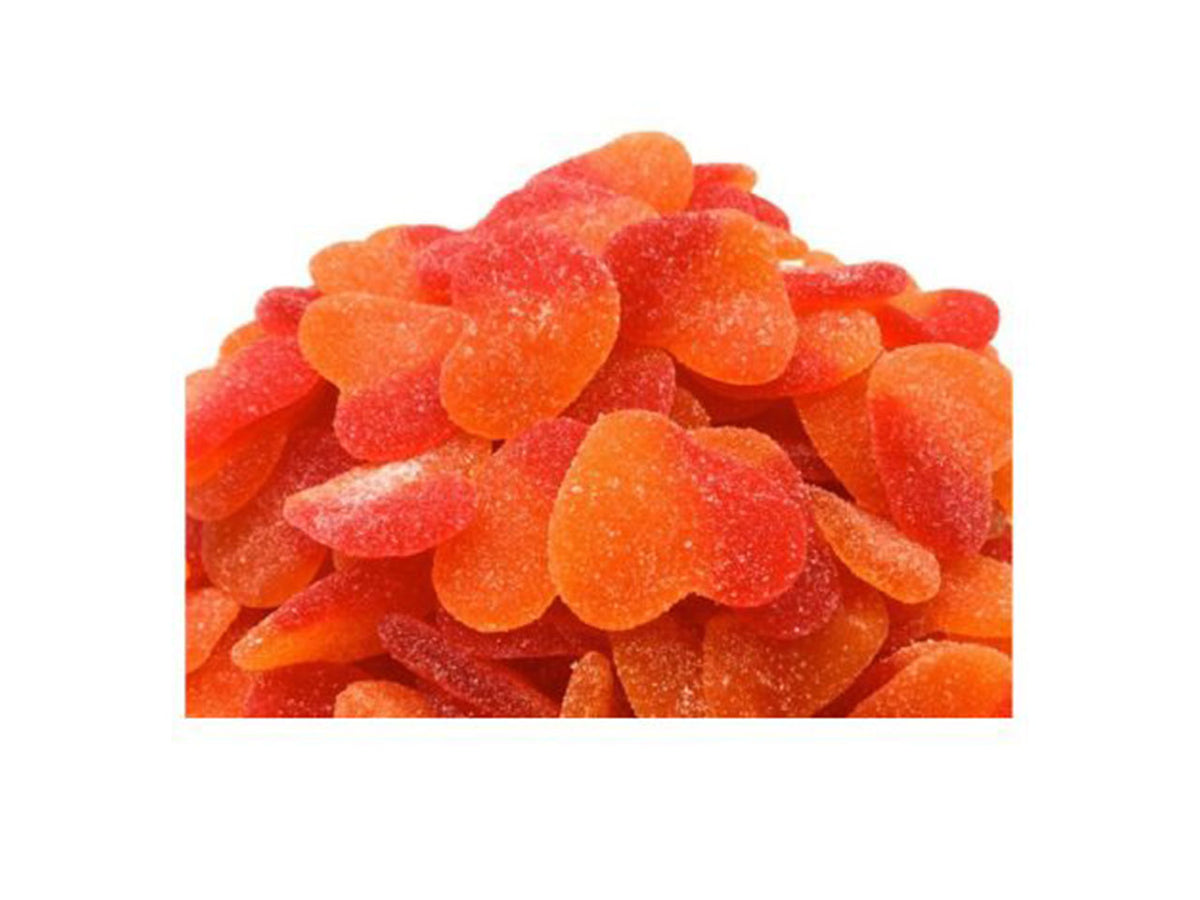 Gommose cuori di pesca in busta da 1kg
