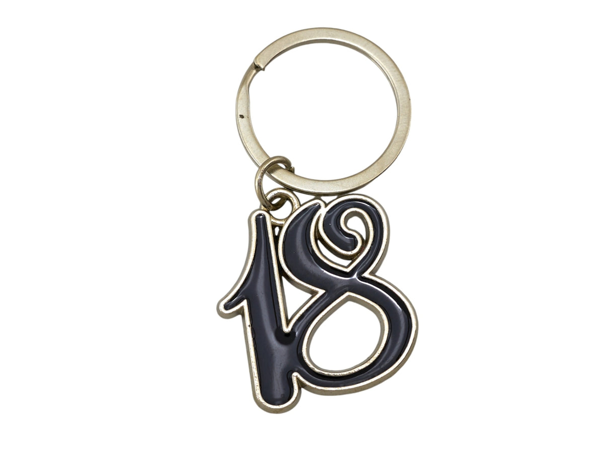 Portachiavi metal 18 nero 2,8x3cm