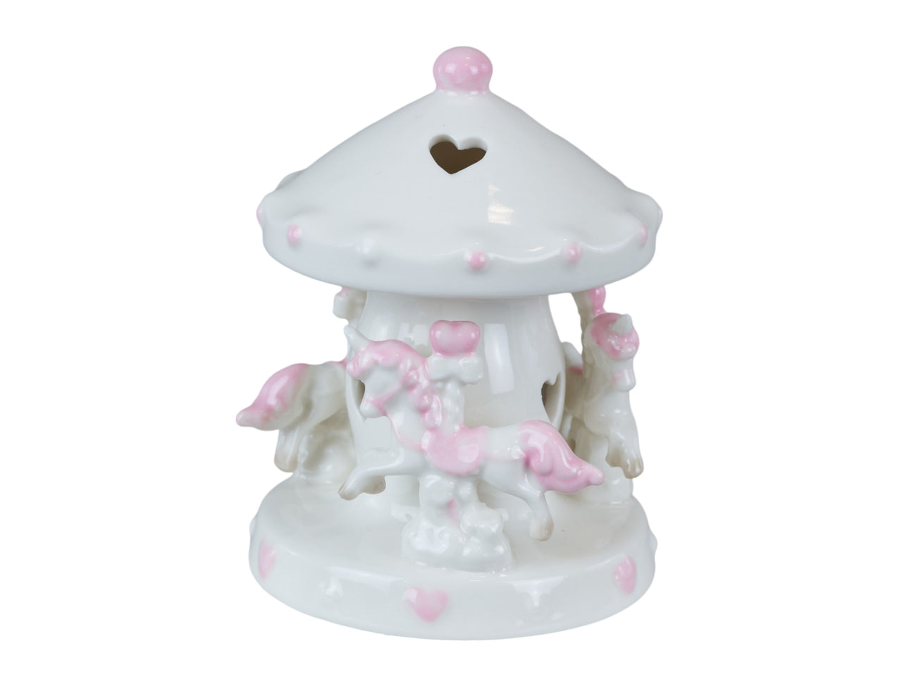 Giostrina led cavallini rosa piccola 7,5x7,5x9,8 cm