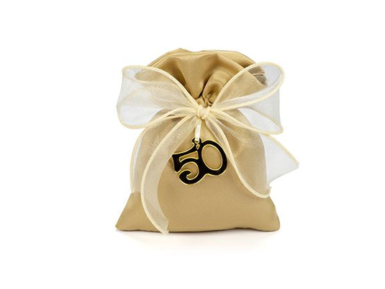 Sacchetto 50anni con fiocco 10x13hcm