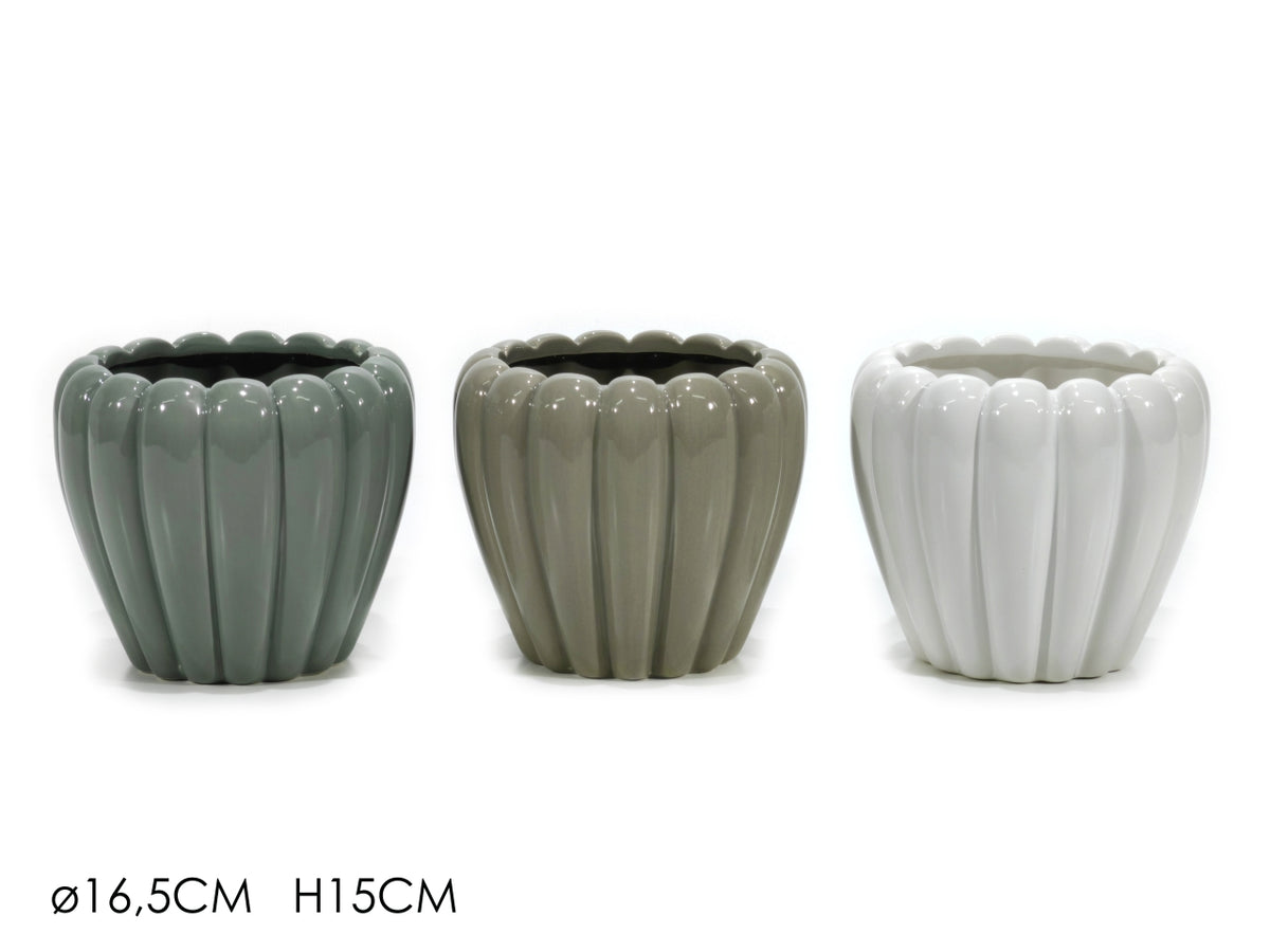 Vaso fiori h.15cm in 3 assortimenti