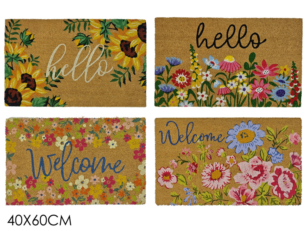 Tappeto fiori 40x60 in 4 assortimenti