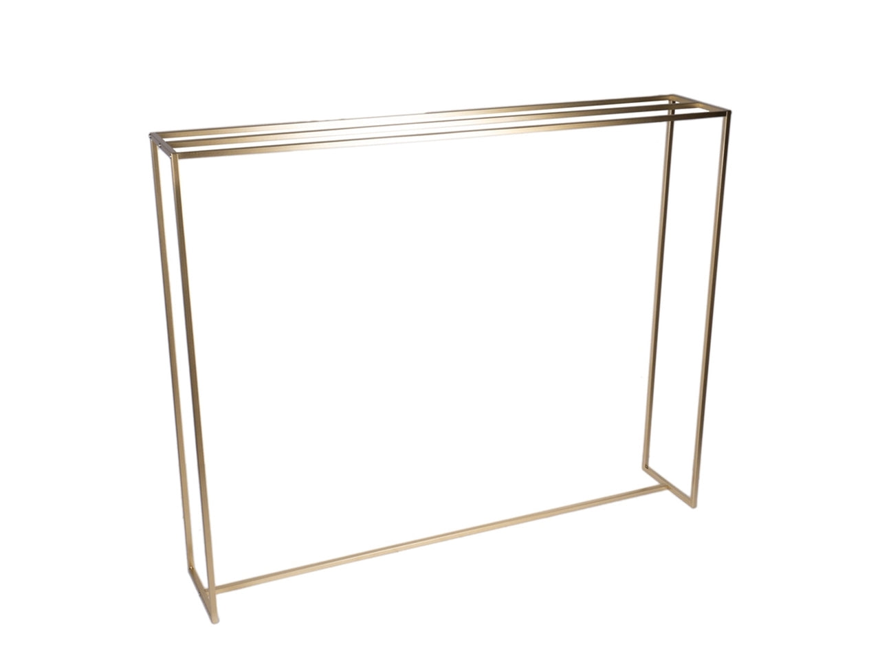 Espositore in metallo da tavolo 160x30x130cm di colore oro
