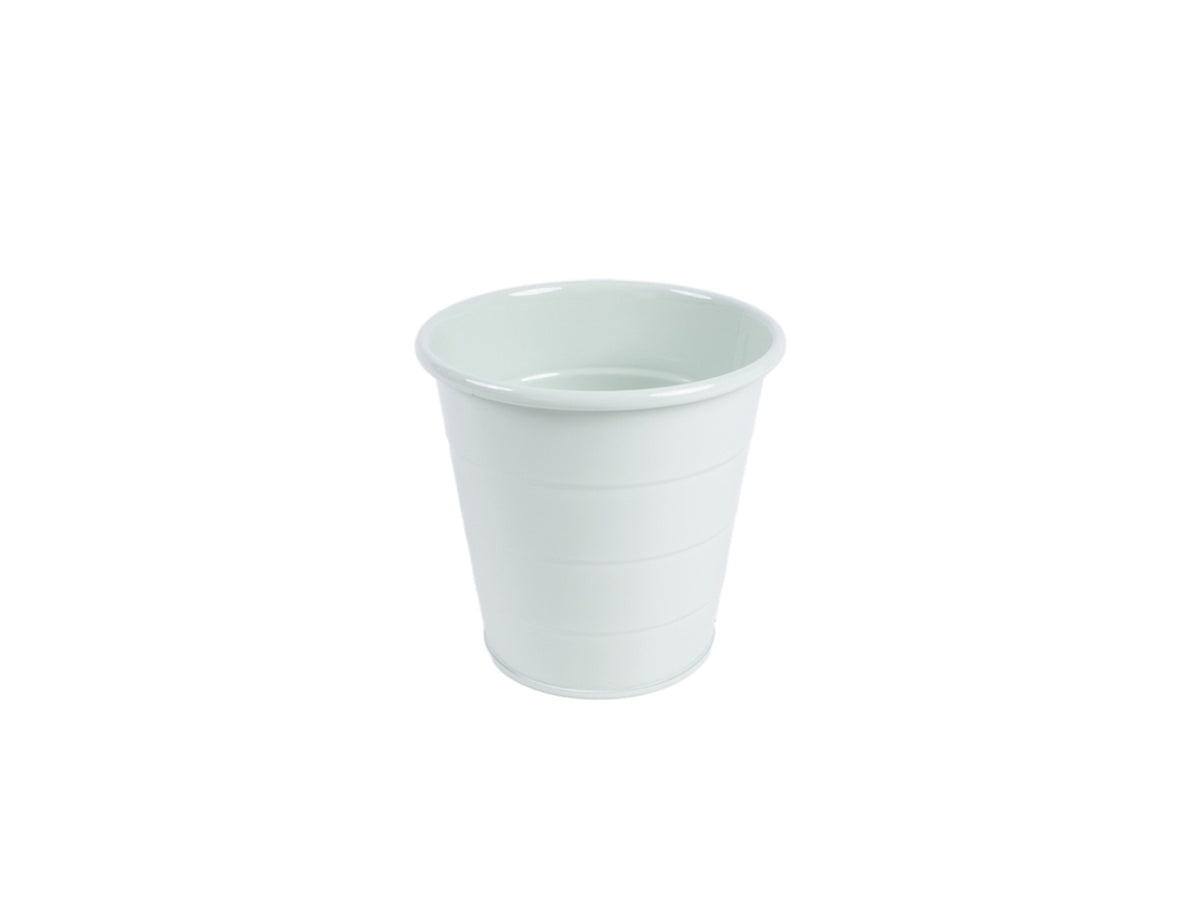 Cache pot in metallo d.13x13cm di colore verde