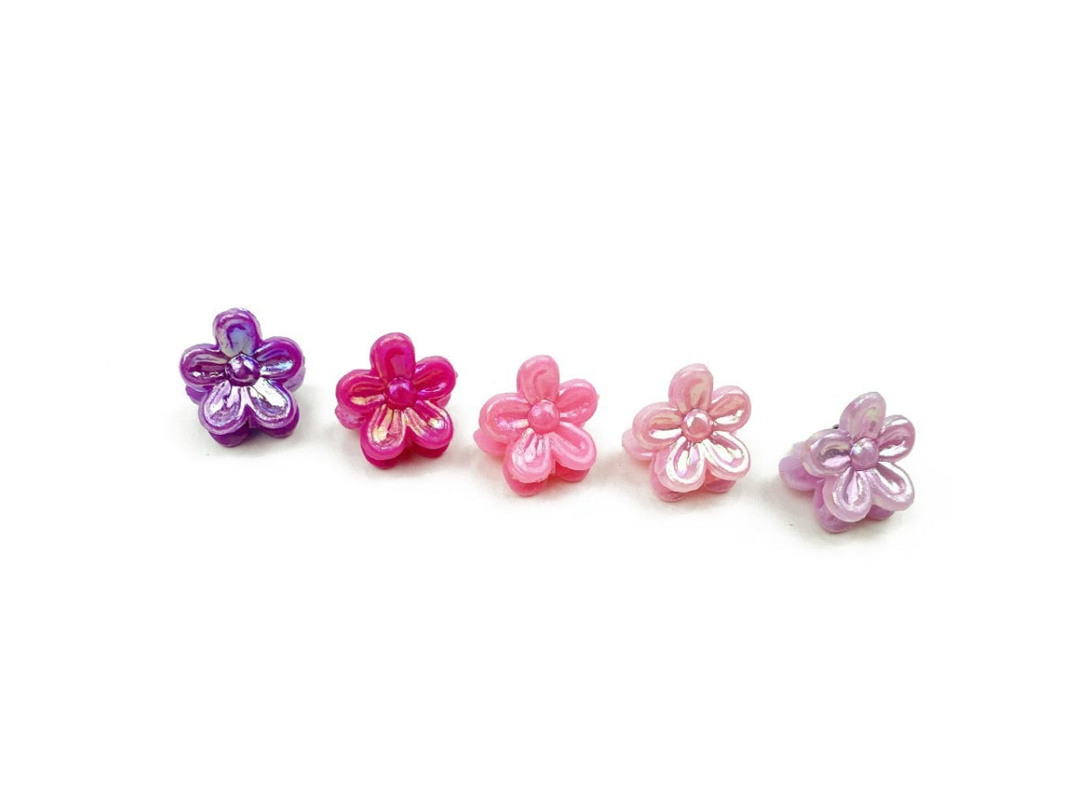 Pinzotta fiore toni rosa-viola