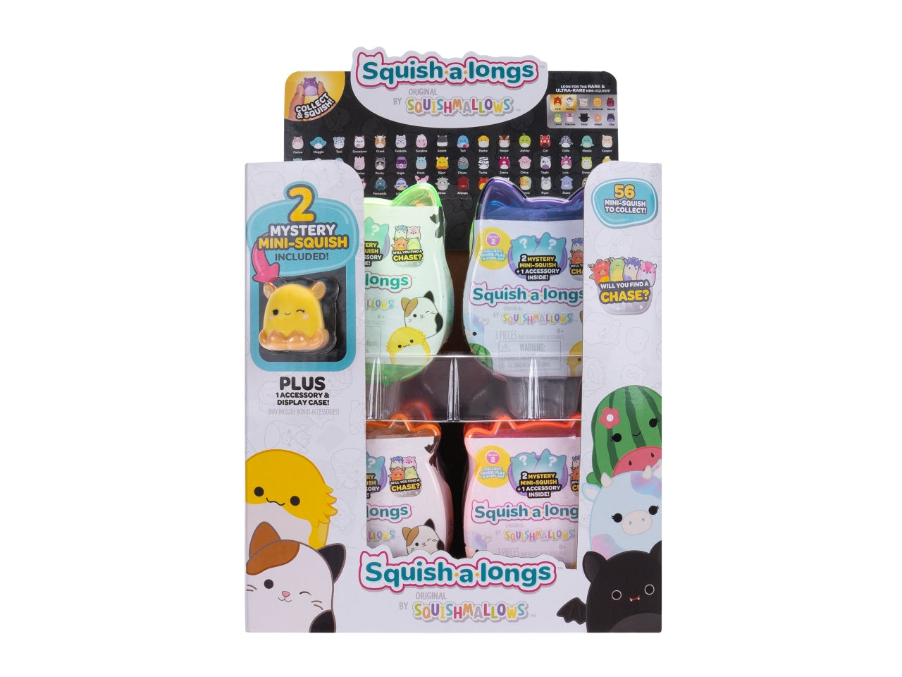 Peluche squish a longs surprise pack 2 personaggi e accessori assortiti