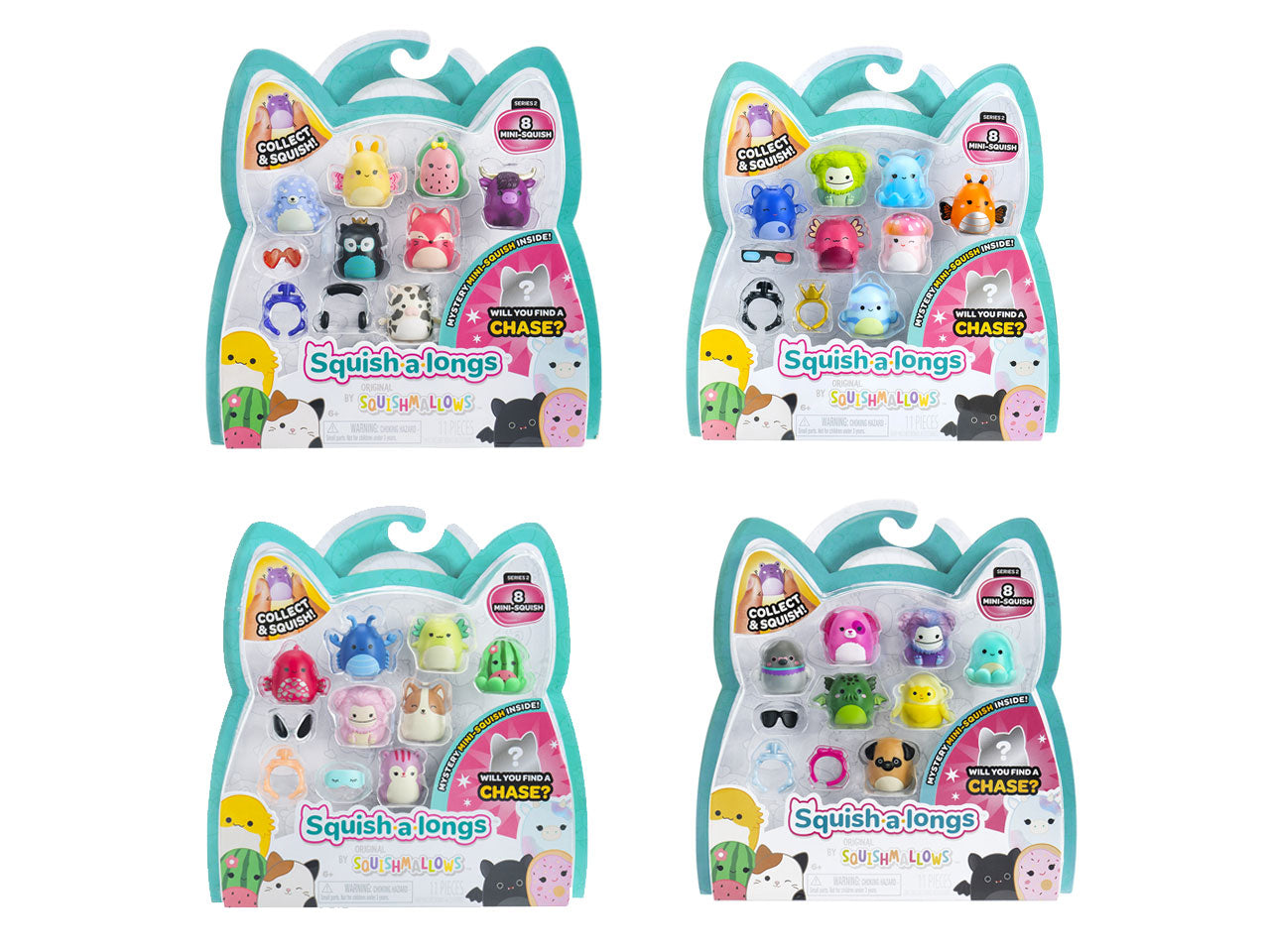 Squish a longs pack 8 personaggi e 2 accessori assortiti