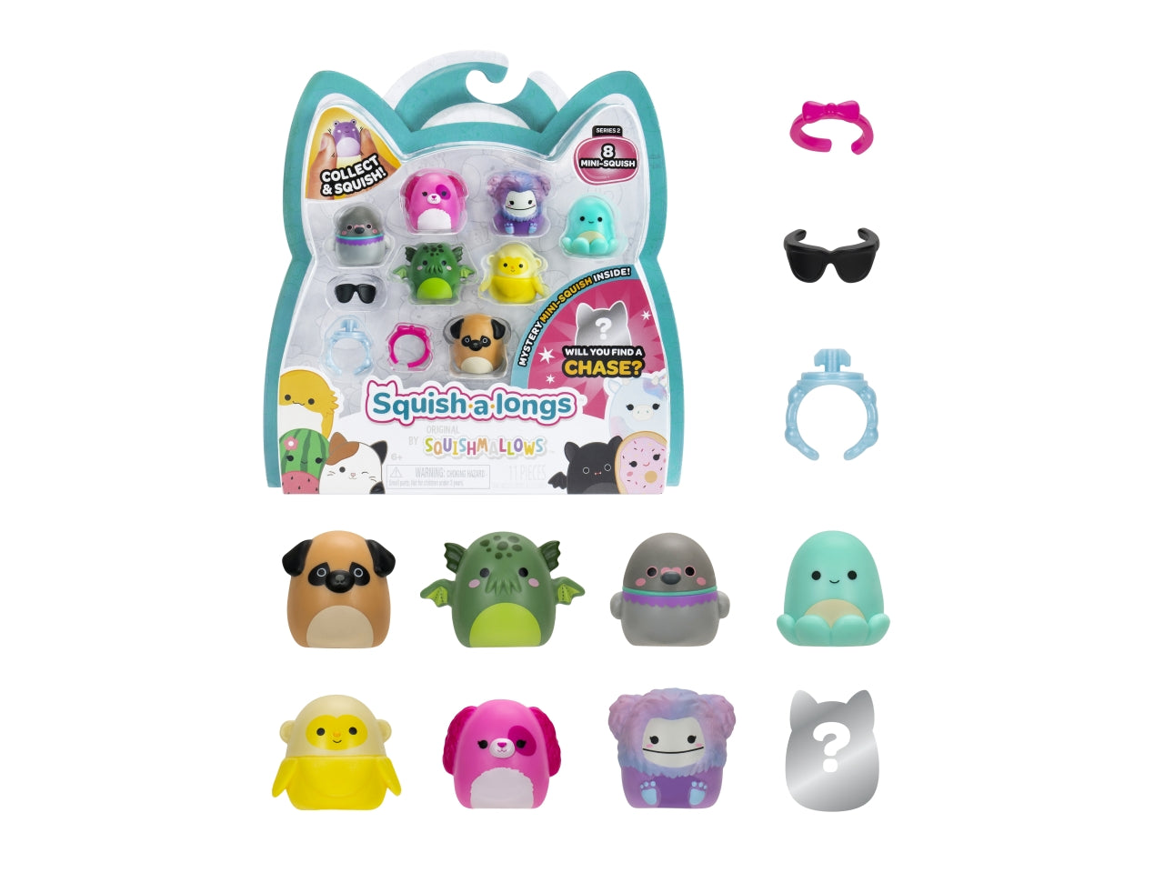 Squish a longs pack 8 personaggi e 2 accessori assortiti
