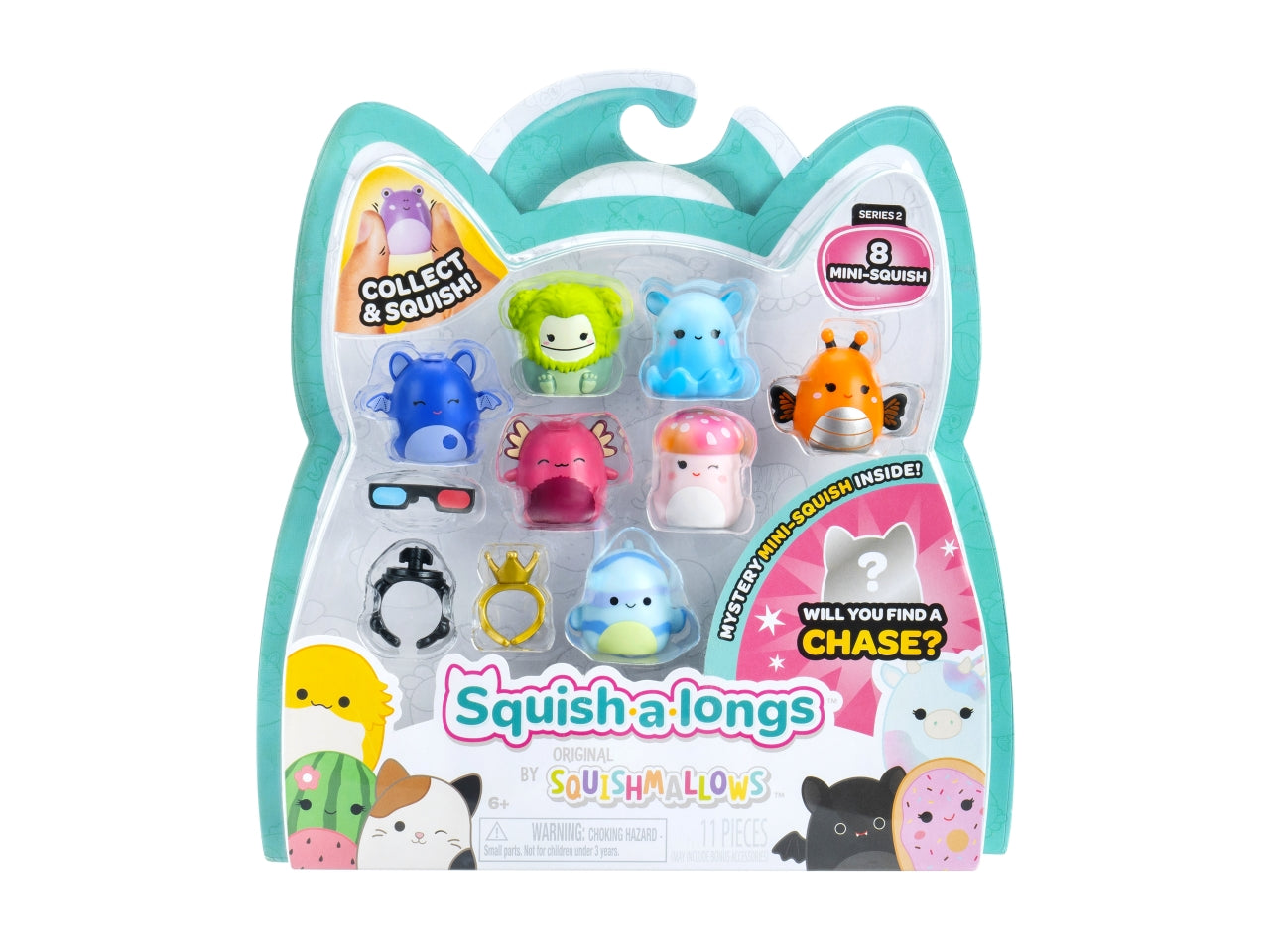 Squish a longs pack 8 personaggi e 2 accessori assortiti