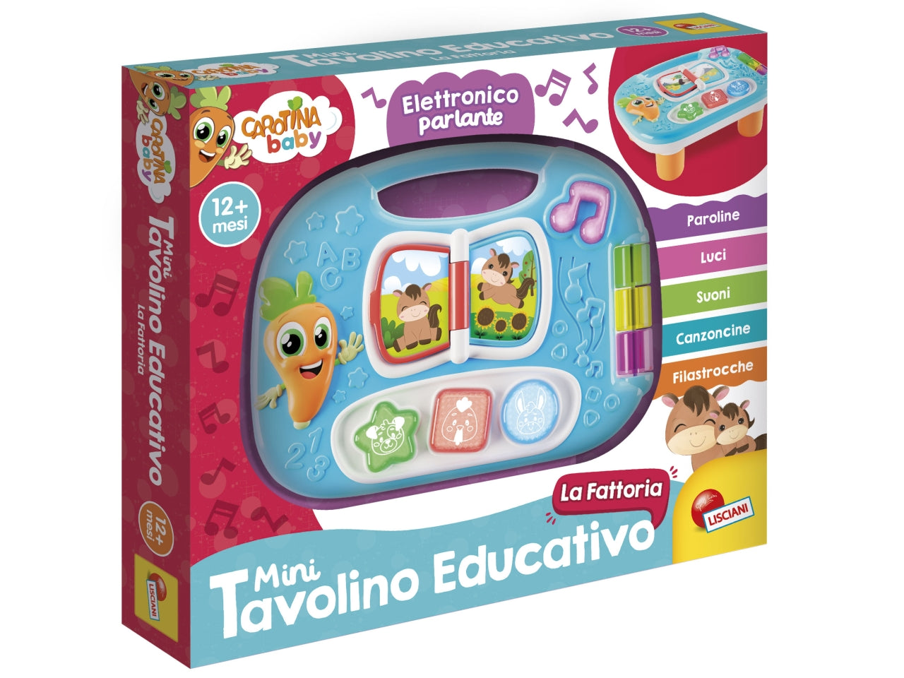 Carotina mini tavolino educativo fattoria