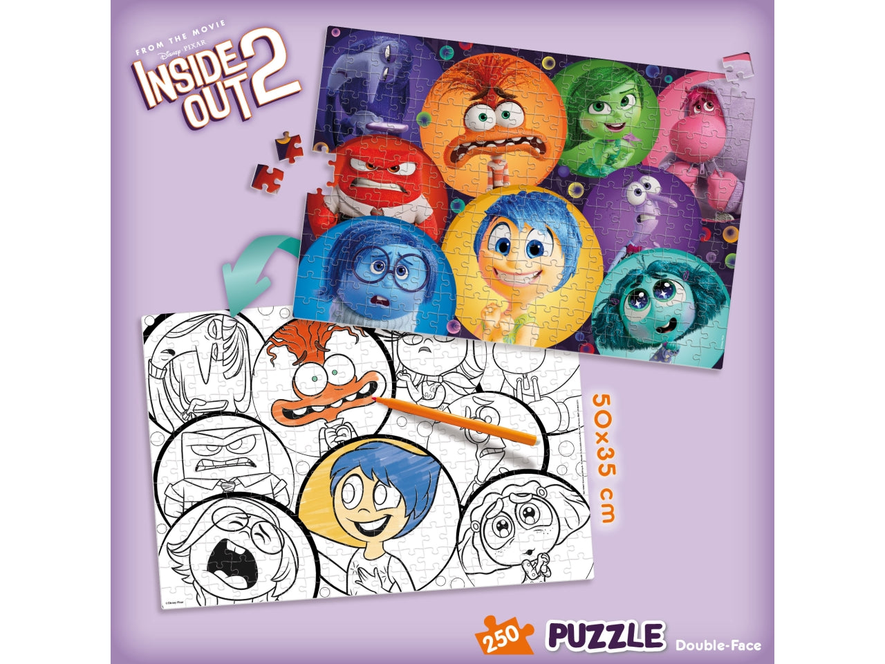 Puzzle 250 pezzi df plus inside out 2 disney