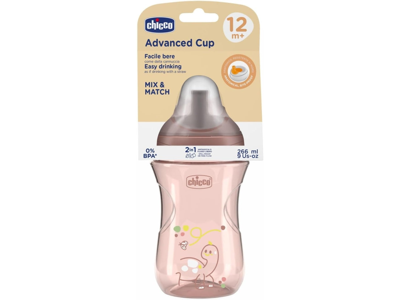 Tazza advanced rosa consigliato da 12m+