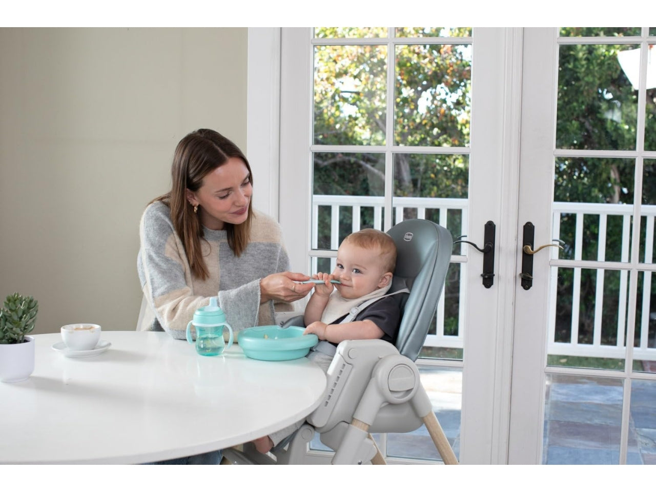 Set pappa consigliato da 6m+ di colore azzurro