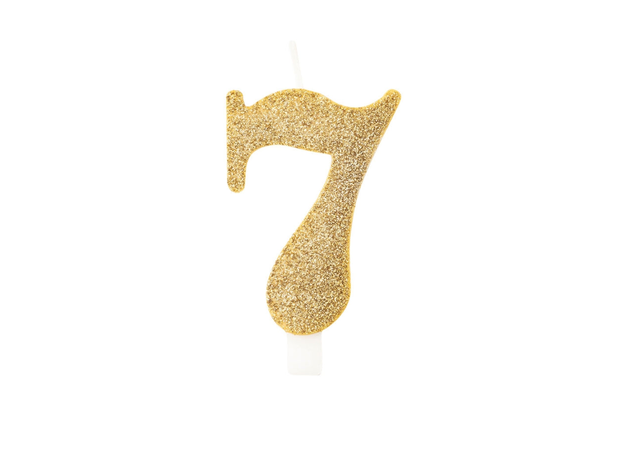 Candelina bio glitter 9,5cm n.7 oro