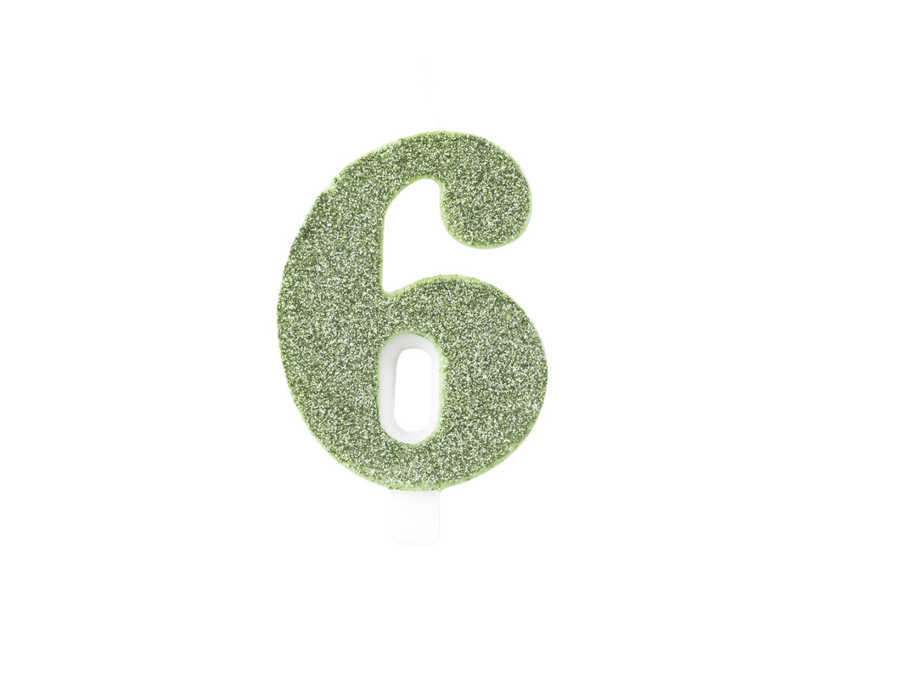 Candelina bio glitter n 6 cm 9,5 salvia