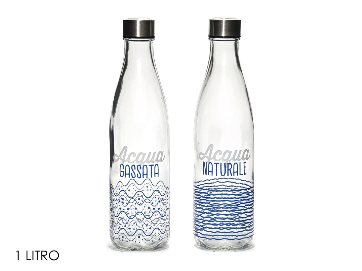 Bottiglia 1lt c/tappo a vite colori assortiti