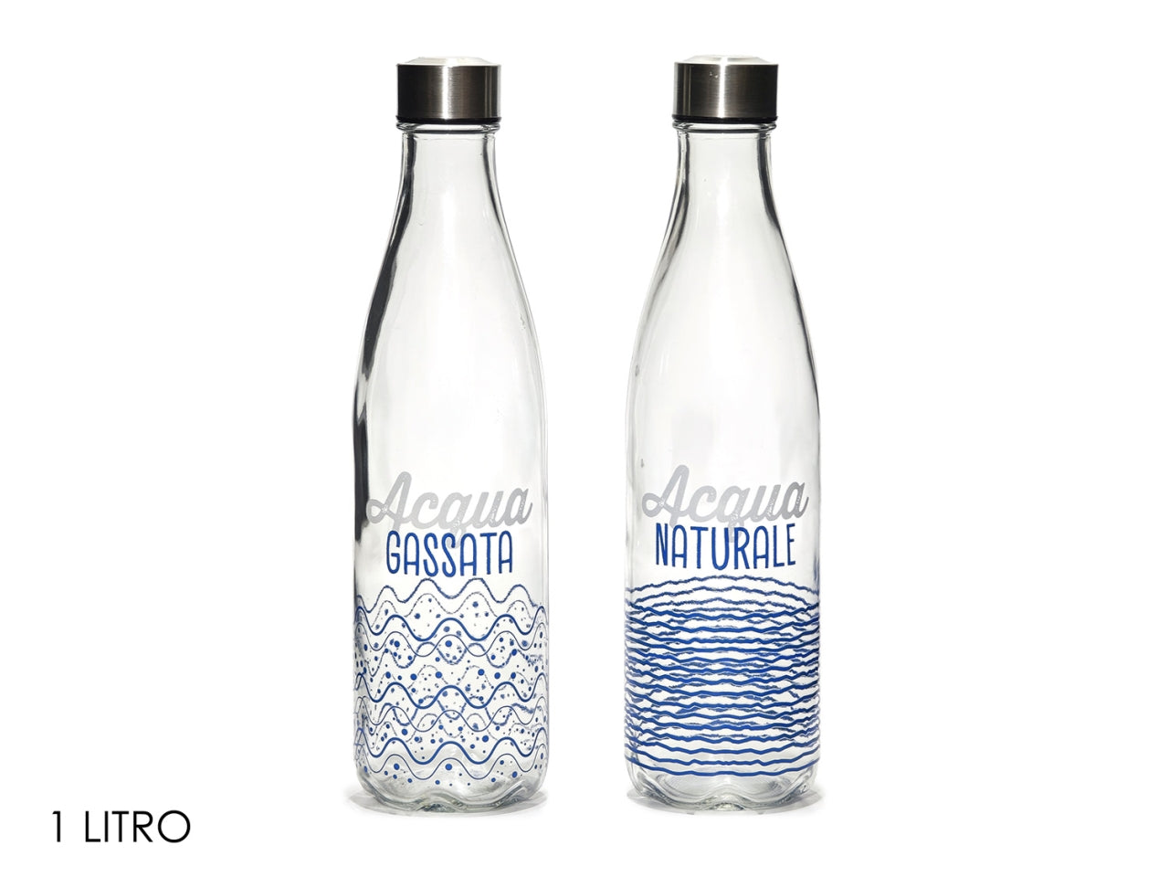 Bottiglia 1lt c/tappo a vite colori assortiti