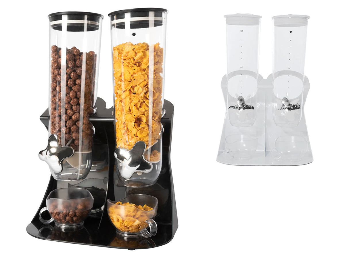 Dispenser cereali 2 pezzi con tazze da 1,5lt con 2 tazze assortiti