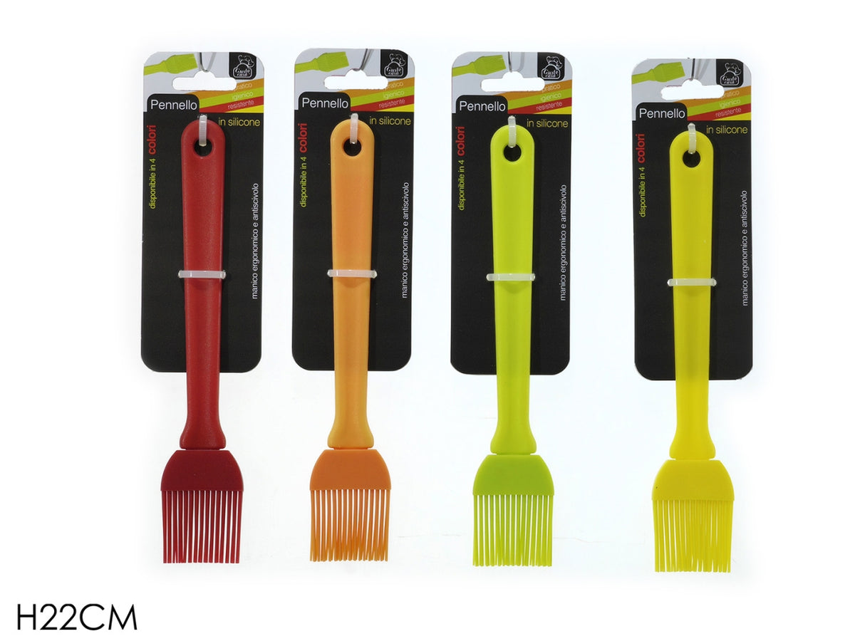 Pennello silicone medio in 4 colori assortiti