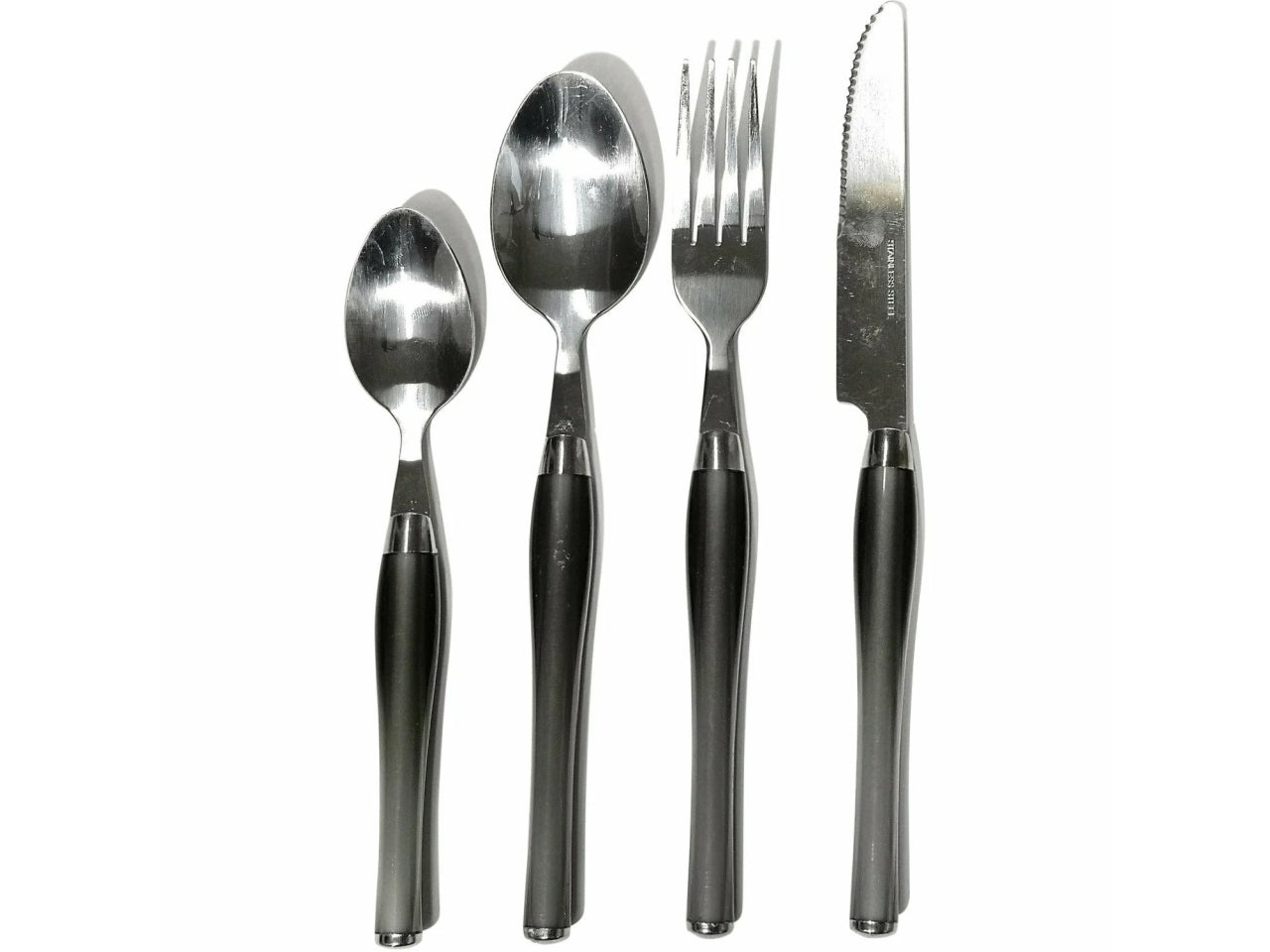 Servizio di posate sharon da 24pz con stand di colore grigio