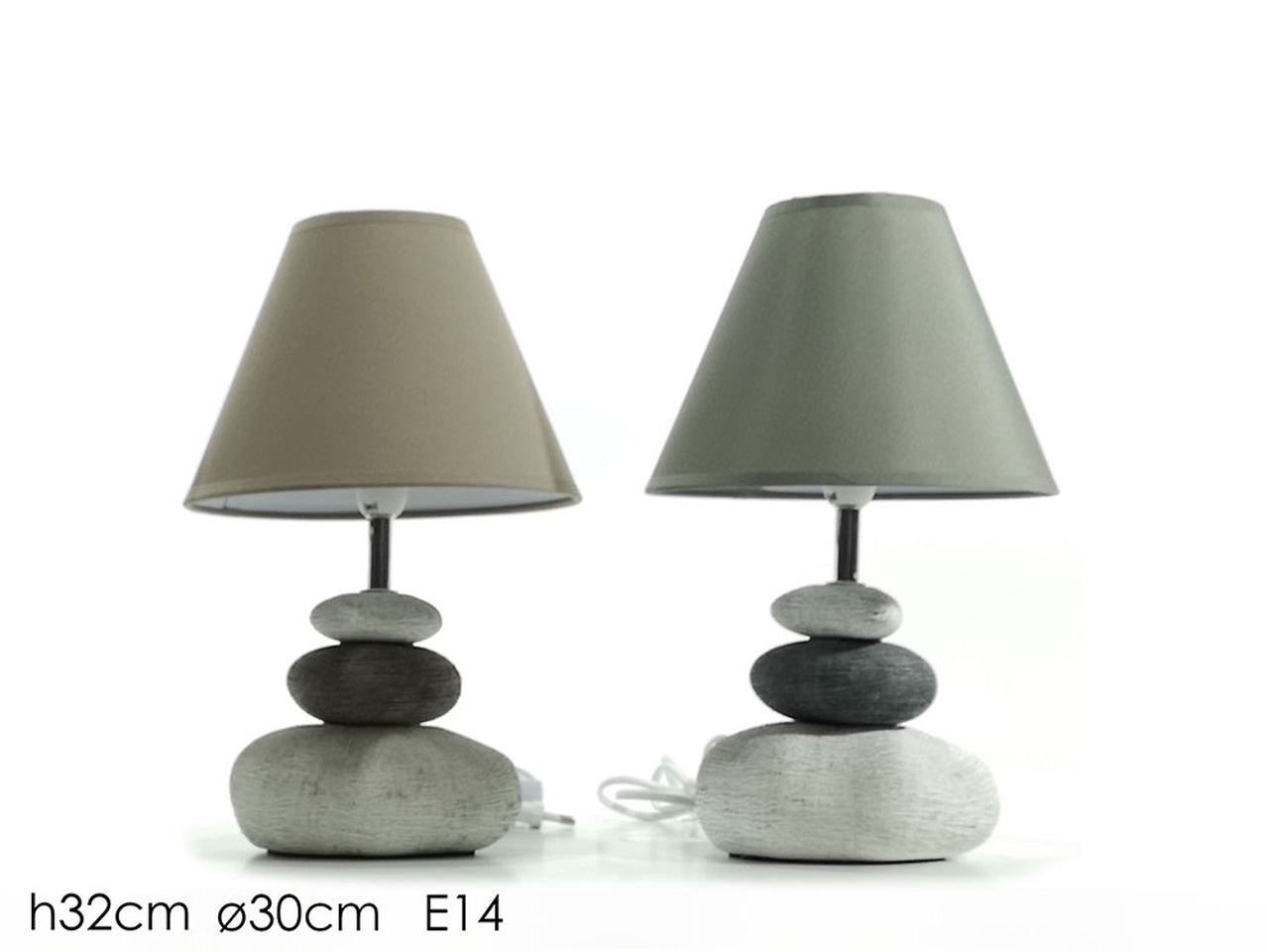 Lampada da tavolo 30xh32cm con colorazioni assortite