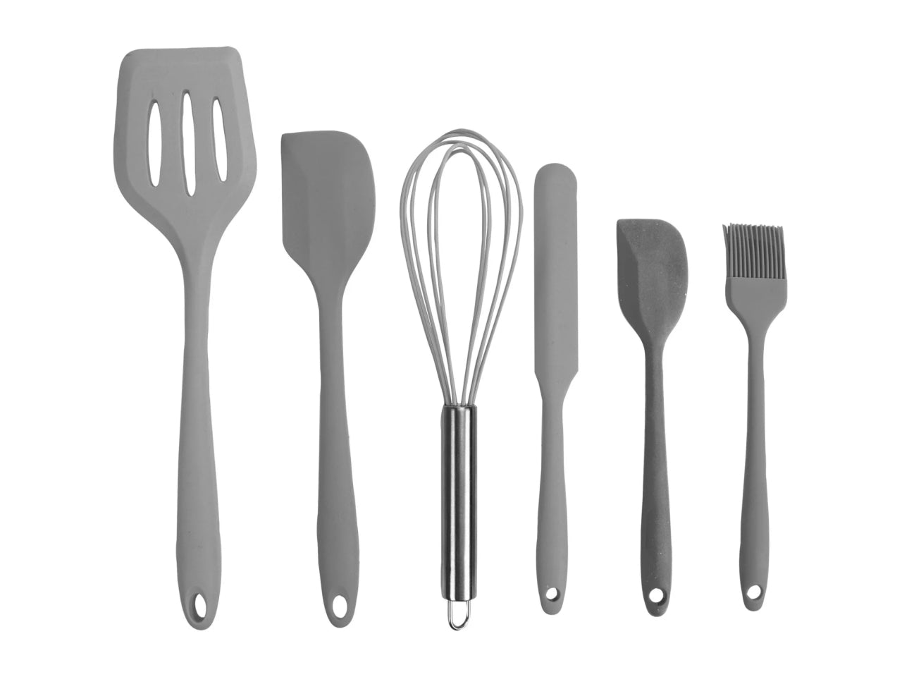Utensili in silicone 6 pezzi con colori assortiti