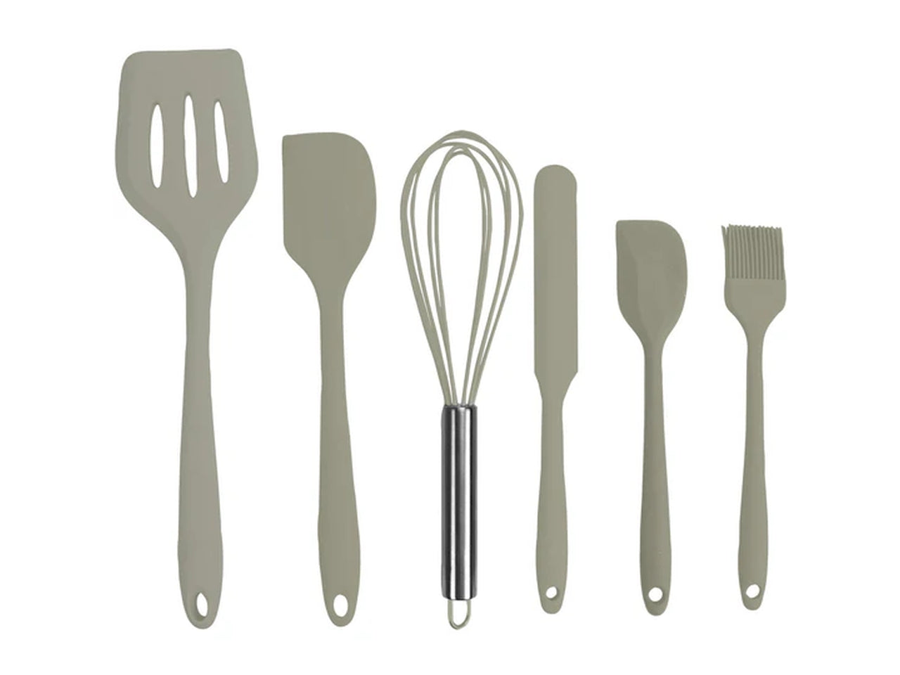 Utensili in silicone 6 pezzi con colori assortiti