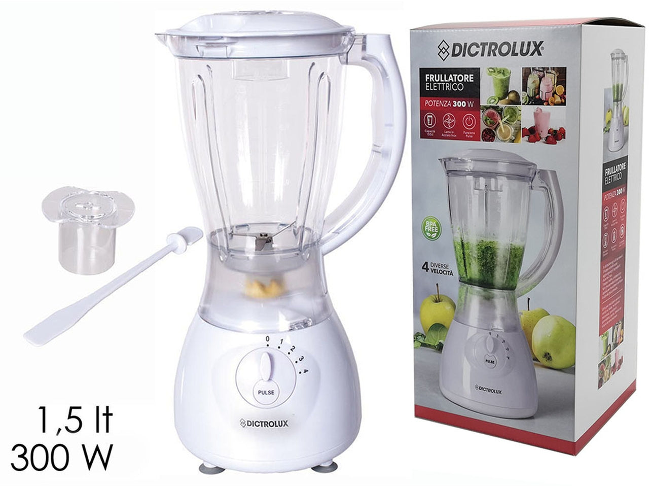 Frullatore 300w 1,5 lt di colore bianco