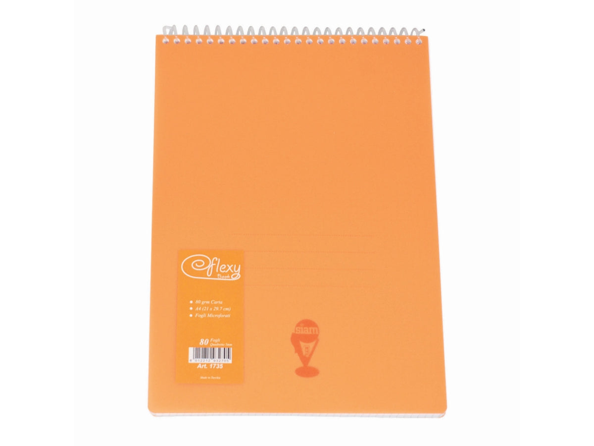Block notes a4 plastificato con spirale a quadretti 5mm