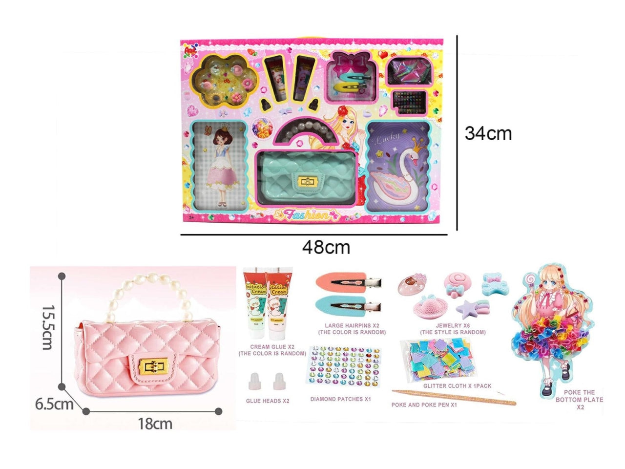 Set borsa fashion con accessori