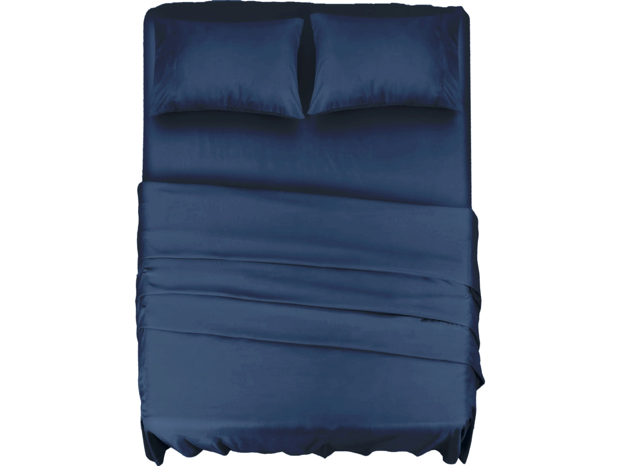 Softy completo letto matrimoniale in microfibra blu