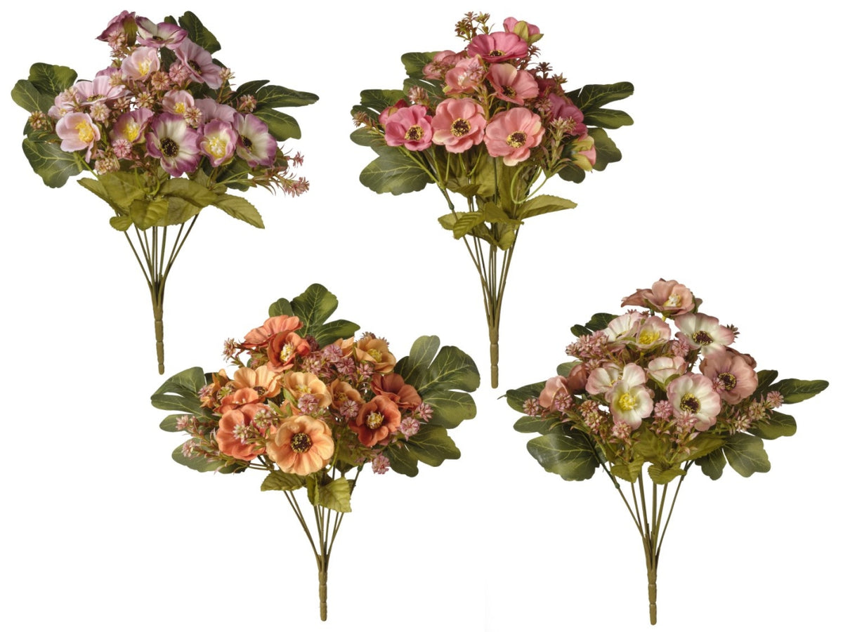 Mazzo cosmee con 9 rami 37cm in 4 colori assortiti