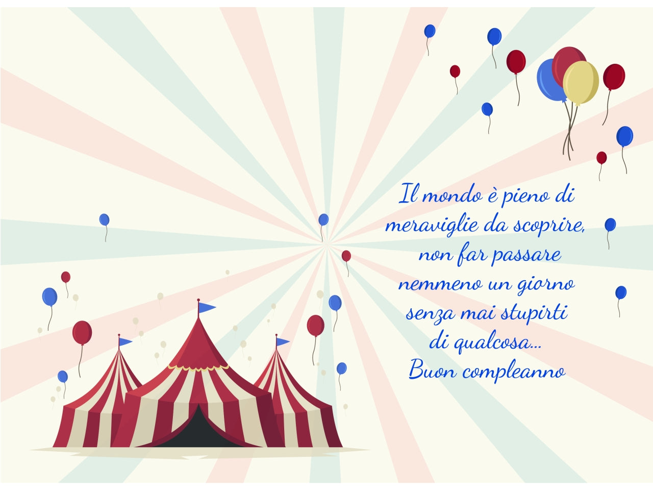 Biglietto buon compleanno bimbi rotella 1-9 elefante