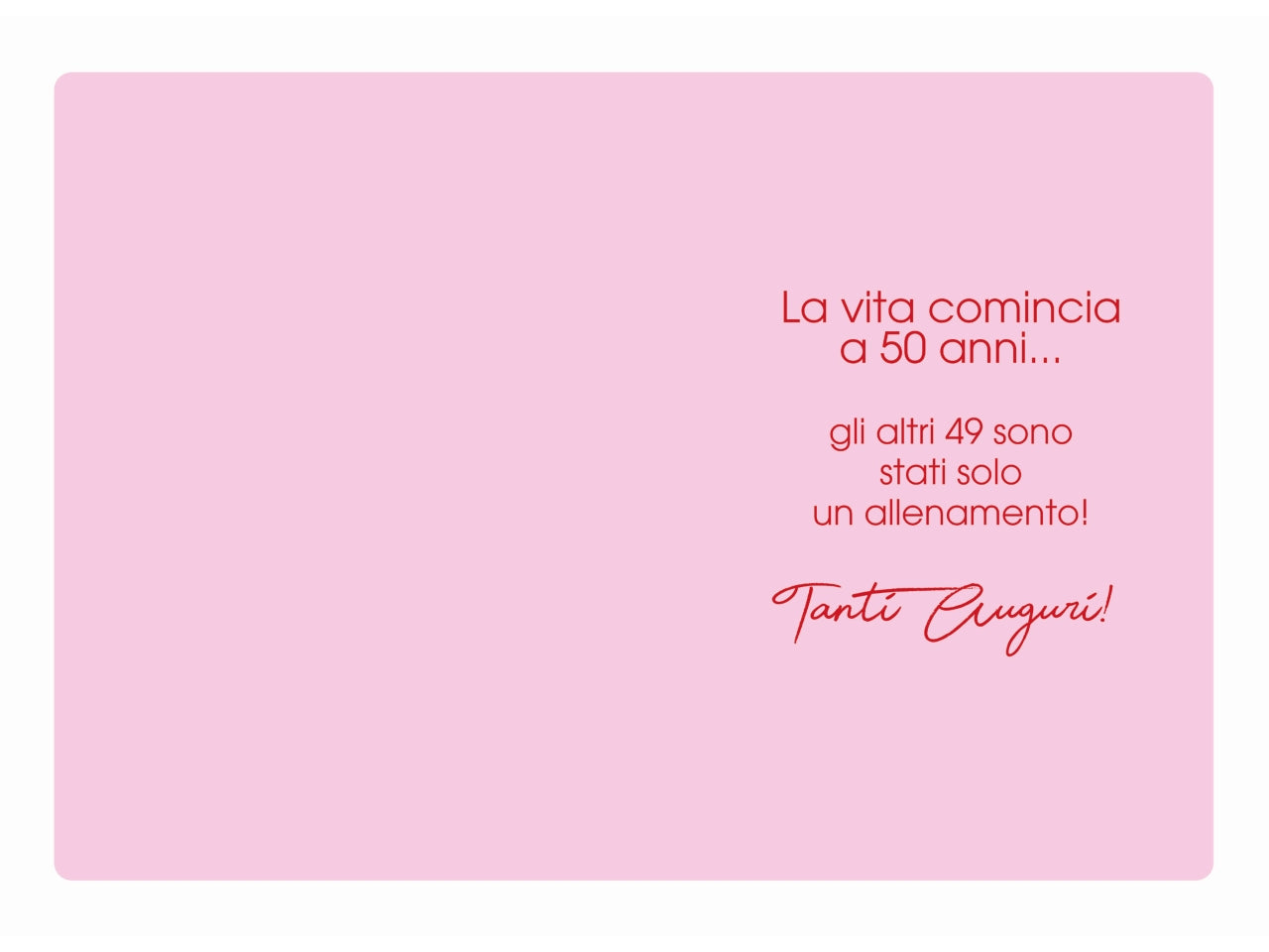 Biglietto 50 anni femminile