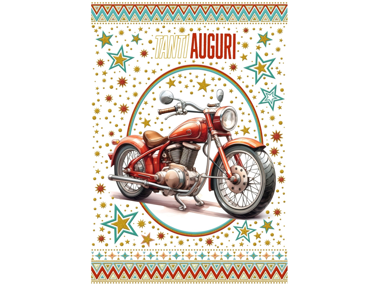 Biglietto tanti auguri maschile moto