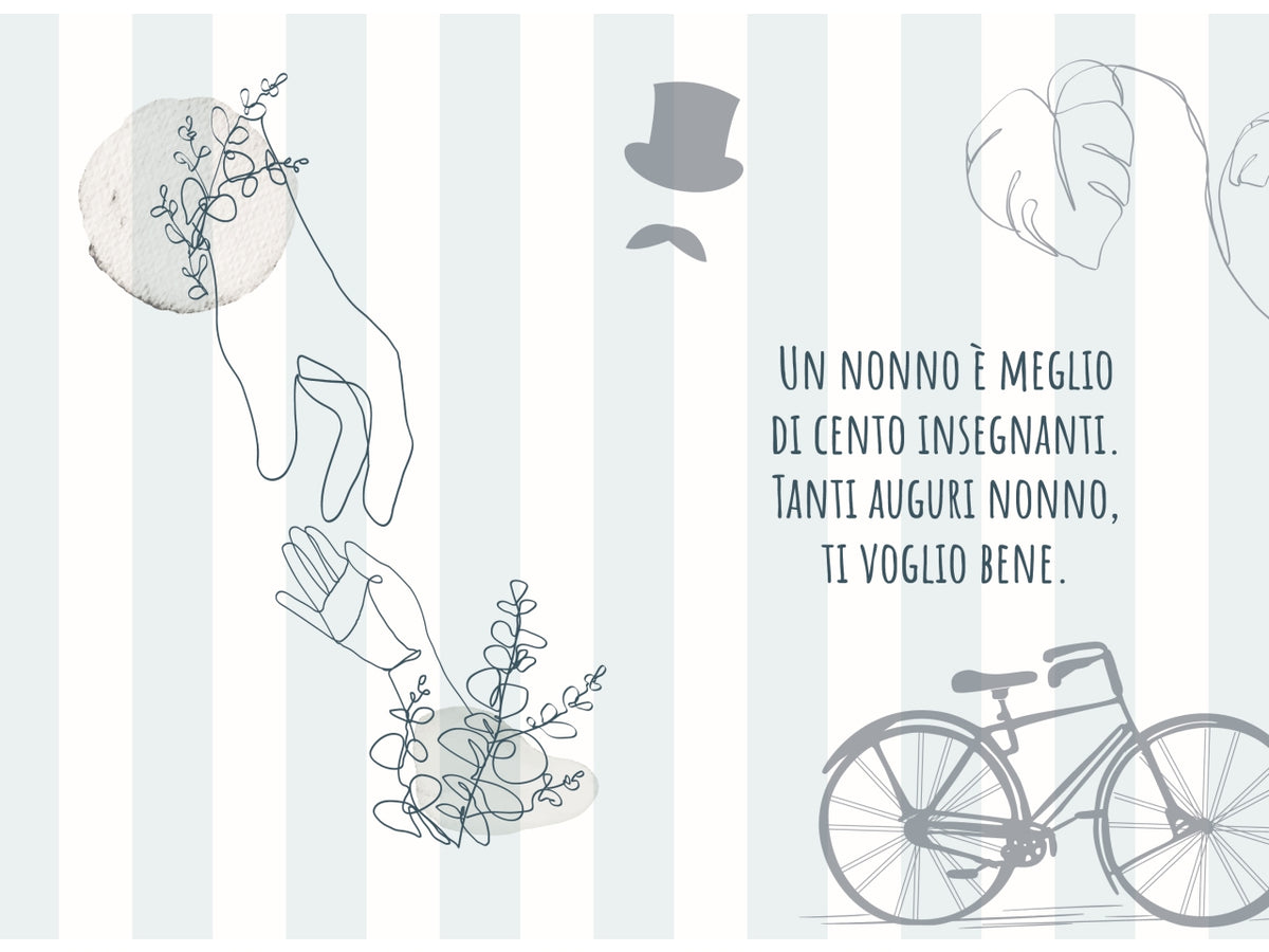Biglietto tanti auguri nonno