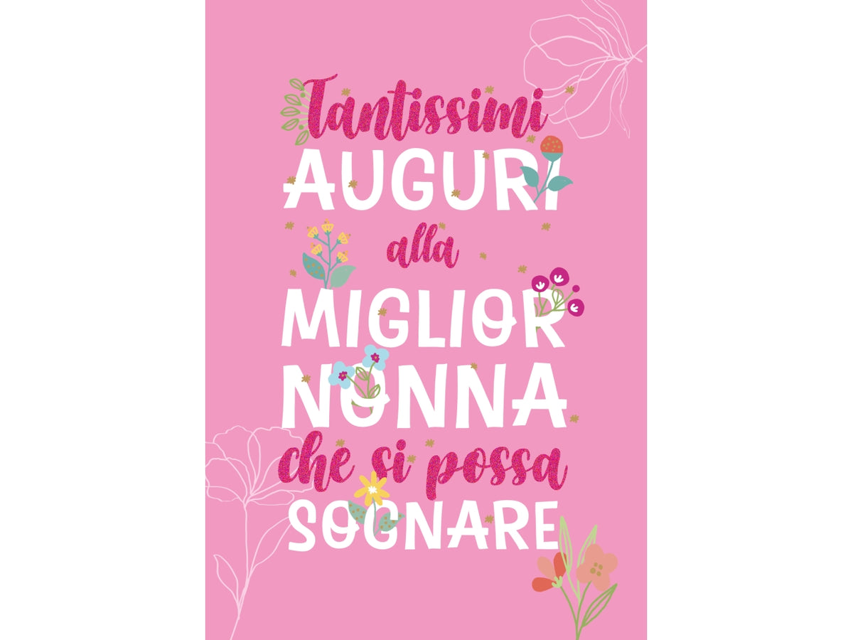 Biglietto tanti auguri nonna